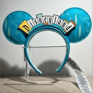 NEW! Disneyland Parks Marquee Entrance Sign Mickey Mouse Ear Headband Vegan